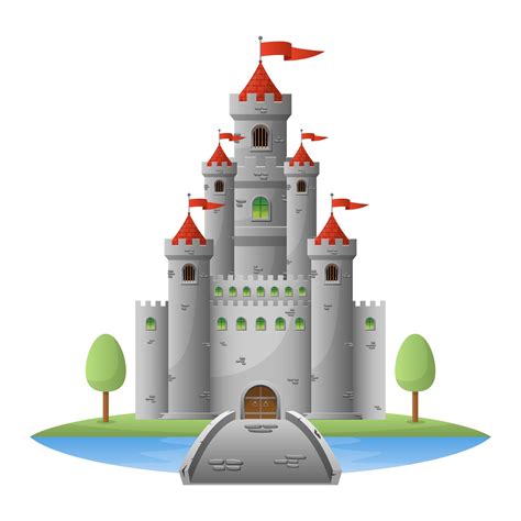 Medieval castle vector design illustration isolated on white background ...