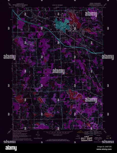 Map of howell michigan hi-res stock photography and images - Alamy