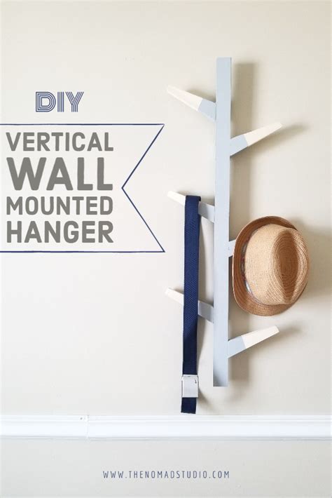 DIY Vertical Wall mounted Coat Hanger - The Nomad Studio