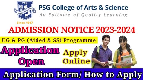 Psg College Application Form 2023 - Printable Forms Free Online