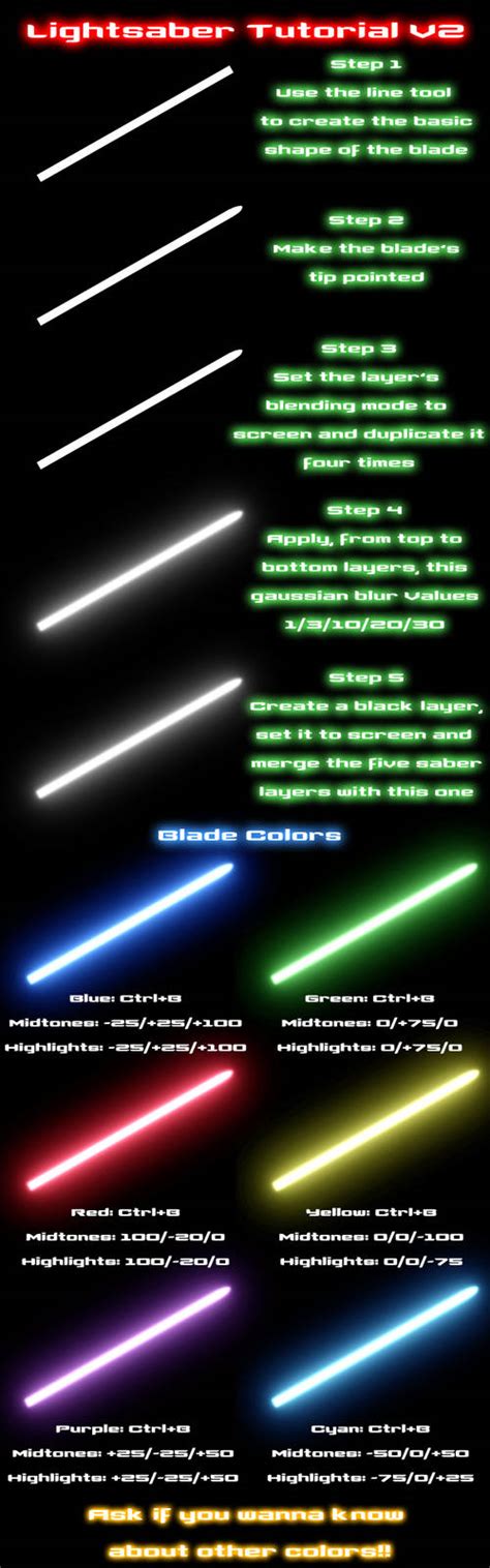 Lightsaber Tutorial V2 by nico89-fx on DeviantArt