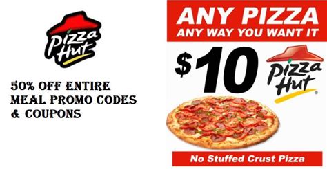 Save more with 50% off Pizza Hut deal in 2020 | Pizza hut, Pizza hut coupon, Pizza hut coupon codes