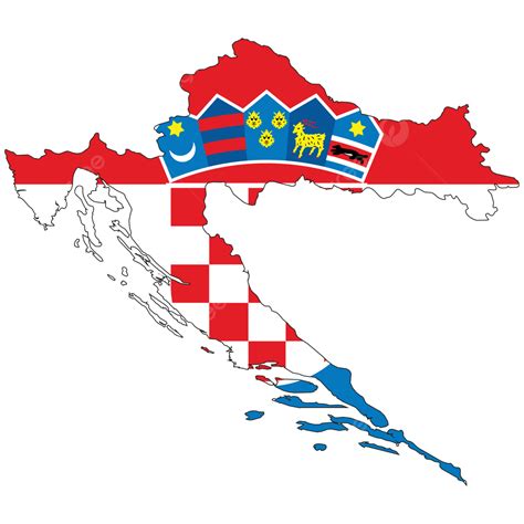 Country Outline With The Flag Of Croatia Map, State, Nation, Europe PNG ...