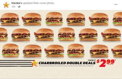 Hardee's Coupons & Deals - $2.99 Double Deals