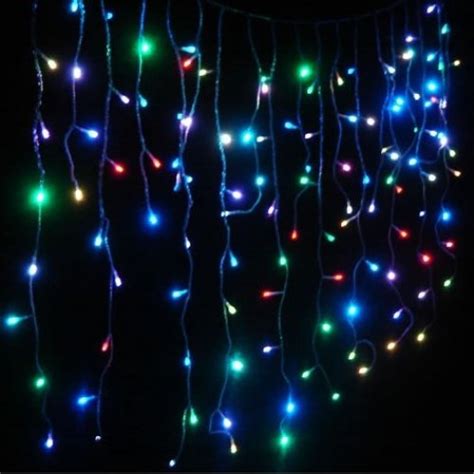 Christmas Shop Online - 8.5cm Solar Icicle Lights - Multicoloured