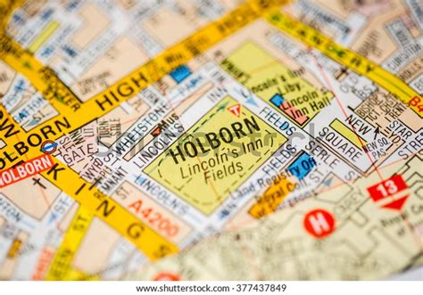 Holborn London Uk Map Stock Photo 377437849 | Shutterstock