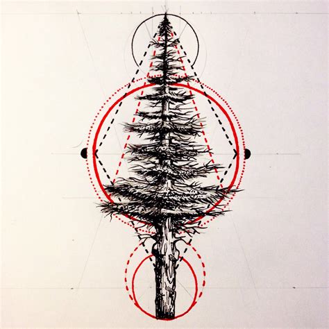 El Inmigrante | Tattoo & Illustration — PINE TREE & GEOMETRY [Tattoo ...