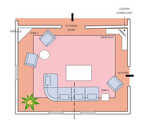 Simple Living Room Floor Plan | EdrawMax | EdrawMax Templates