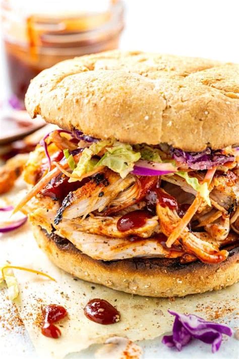 BBQ Chicken Sandwiches with Coleslaw - Jessica Gavin