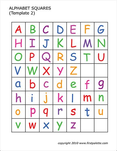 Alphabet Letter Squares | Free Printable Templates & Coloring Pages | Lettering alphabet ...