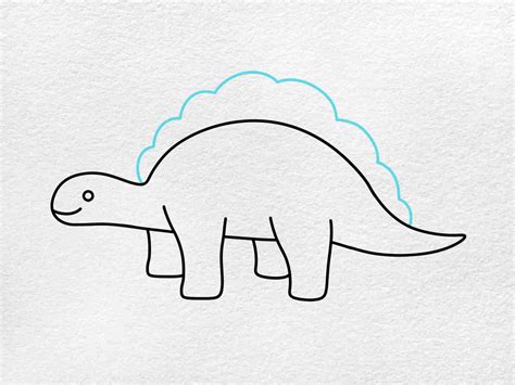 How to Draw a Cartoon Dinosaur - HelloArtsy