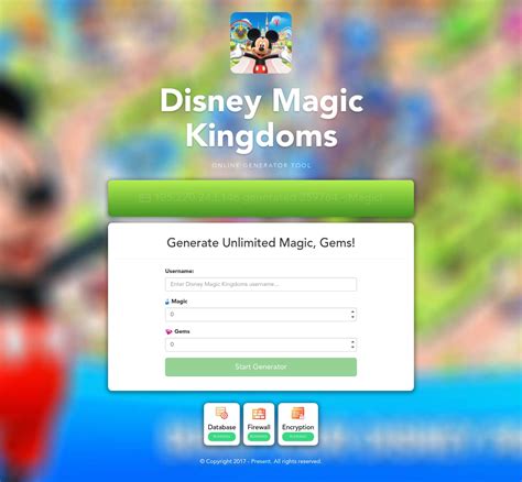 Disney Magic Kingdoms Hack Tool No Verification APK iOS Cheats Gems