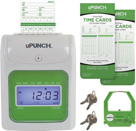 uPunch Electronic Auto-Align Punch Card Time Clock HN5200 - Walmart.com ...