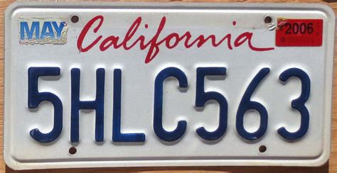 2006 California vg- | Automobile License Plate Store: Collectible ...