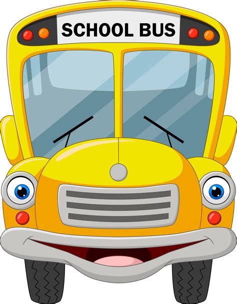 Cartoon funny school bus isolated on white background 5158022 Vector ...