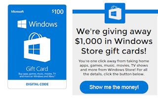 Microsoft Windows Store Gift Card Giveaway - 29 Winners Win $25, $50 or ...