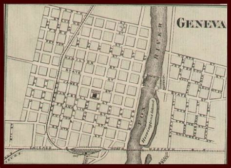 Geneva, Illinois, Antique City Map, Matted, Original 1876 | Art prints for sale, Antique maps ...