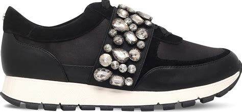 Lyst - KG by Kurt Geiger Lovely Embellished Satin Trainers in Black