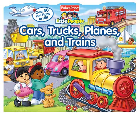 Fisher-Price Little People Lift-the-Flap Cars, Trucks, Planes and Trains - Walmart.com - Walmart.com