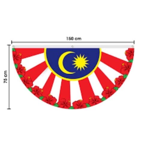 Bendera Hiasan Merdeka 2.3 kaki x 5 kaki atau 150cm x75 cm | Shopee Malaysia