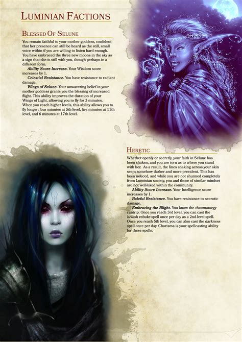 DnD 5e Homebrew — Luminian Race by GeekFireLabs | Dnd 5e homebrew ...