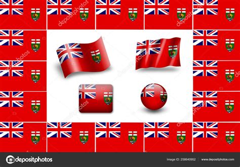 Flag Manitoba Icon Set Flags Frame Stock Photo by ©YAYImages 258640952