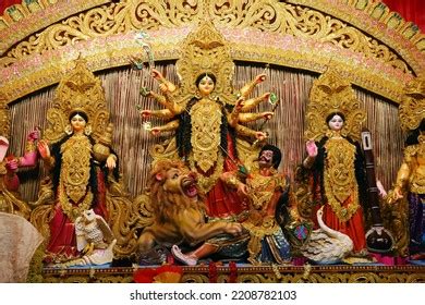 Goddess Devi Durga Idol Decorated Puja Stock Photo 2280239059 ...