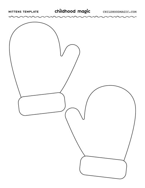 Mitten Outline Template