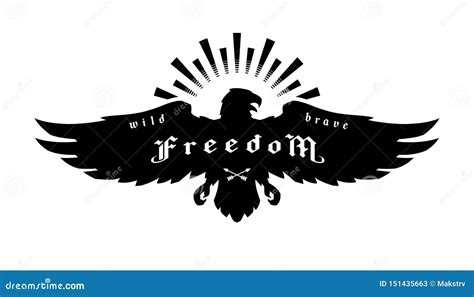 Eagle Emblem, Symbol of Freedom. Vector Illustration. Stock Vector ...