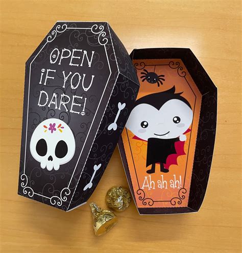 Halloween Party Coffin Treat Box / Printable Coffin Box Party Favors ...