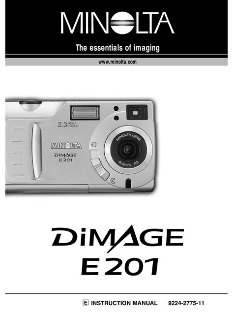 MINOLTA DIMAGE E201 DIGITAL CAMERA INSTRUCTION MANUAL | ManualsLib