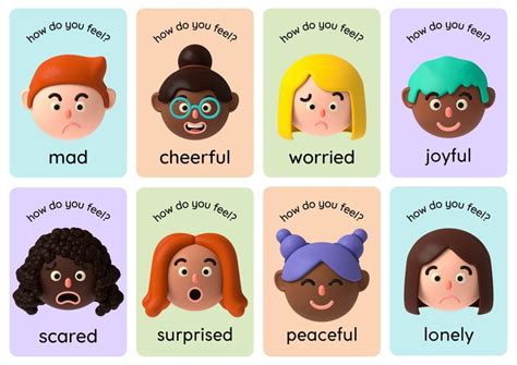 Customize 26+ Emotions Flashcards Templates Online - Canva