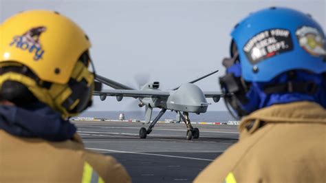 Mojave drone takes off and lands aboard Royal Navy aircraft carrier ...