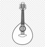 Banjo Clipart Mandolin  Lute Coloring Page HD Png Download 388x800 sketch template
