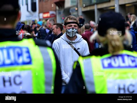 English Defence League holding a National Demonstration in Oxford on the 4th of April 2015 Stock ...