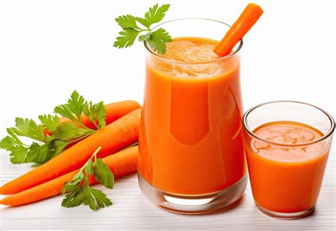 Premium Photo | Carrot juice isolated on the white background