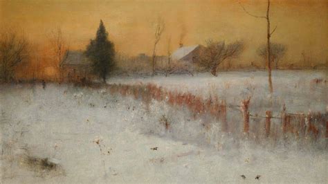 George Inness | Tonalist painter | Winter landscape painting, Landscape paintings, Clark art