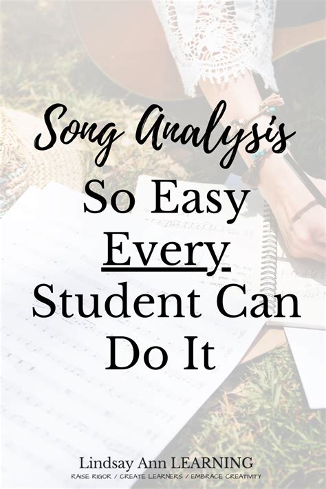 Analyzing a Song - So Simple Every Student Can Do It - Lindsay Ann Learning English Teacher Blog