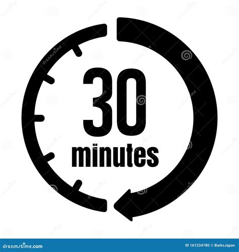 Clock , Timer ,time Passage Icon / 30 Minutes Stock Vector - Illustration of abstract, isolated ...