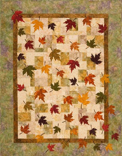 Falling leaves quilt, perfect for a guest room in the fall Colchas ...