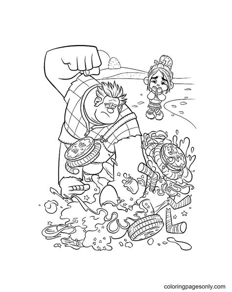 Wreck It Ralph Sugar Rush Characters Coloring Page