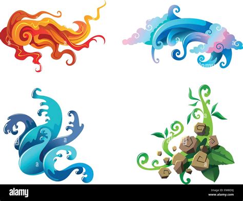 The Four Elements Stock Vector Image & Art - Alamy