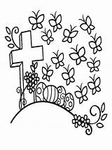 Saintly Easter Cross Coloring Page  Free Printable Pages For Kids sketch template