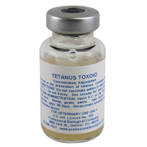 Tetanus Vaccine Bottle