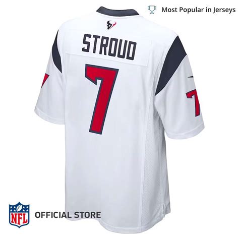 NFL Jersey Men’s Houston Texans CJ Stroud Jersey White 2023 NFL Draft First Round Pick Game ...