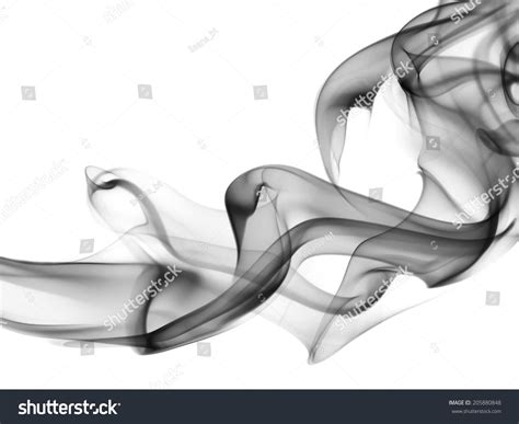 Smoke Shapes On White Background Stock Photo 205880848 - Shutterstock