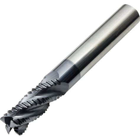 Roughing End Mill 10mm Diameter 4 Flute AlTiN Coated Micro-grain Carbide 45HRC Associated ...