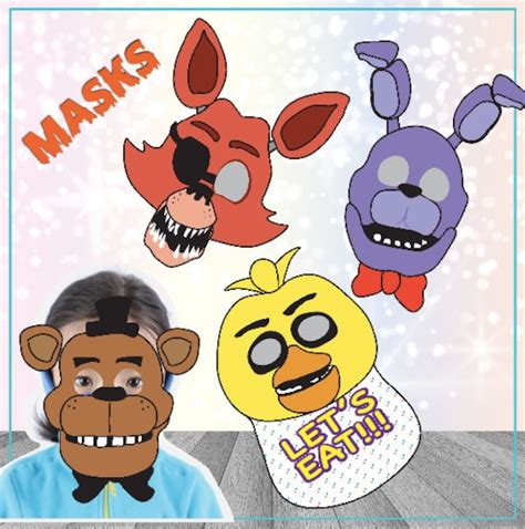 Five Nights at Freddy's Masks Instant Download Printable - Etsy