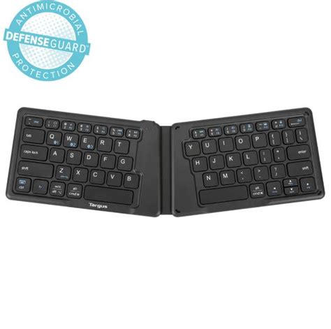 Targus Ergonomic Foldable Bluetooth® Antimicrobial Keyboard (Black ...