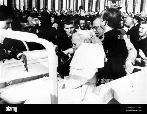 May 13, 1981 - Pope JOHN PAUL II right after the assassination attempt ...